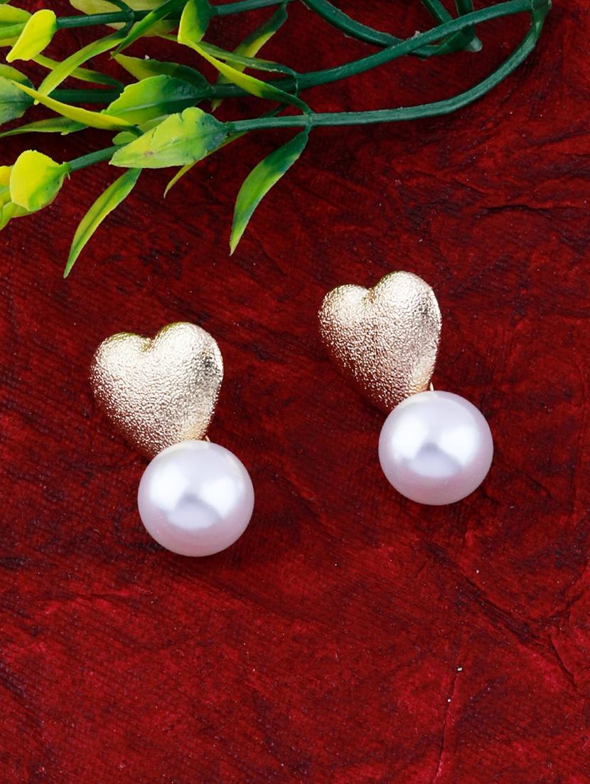 gold metal studs earring - 17393863 - Zoom Image - 0