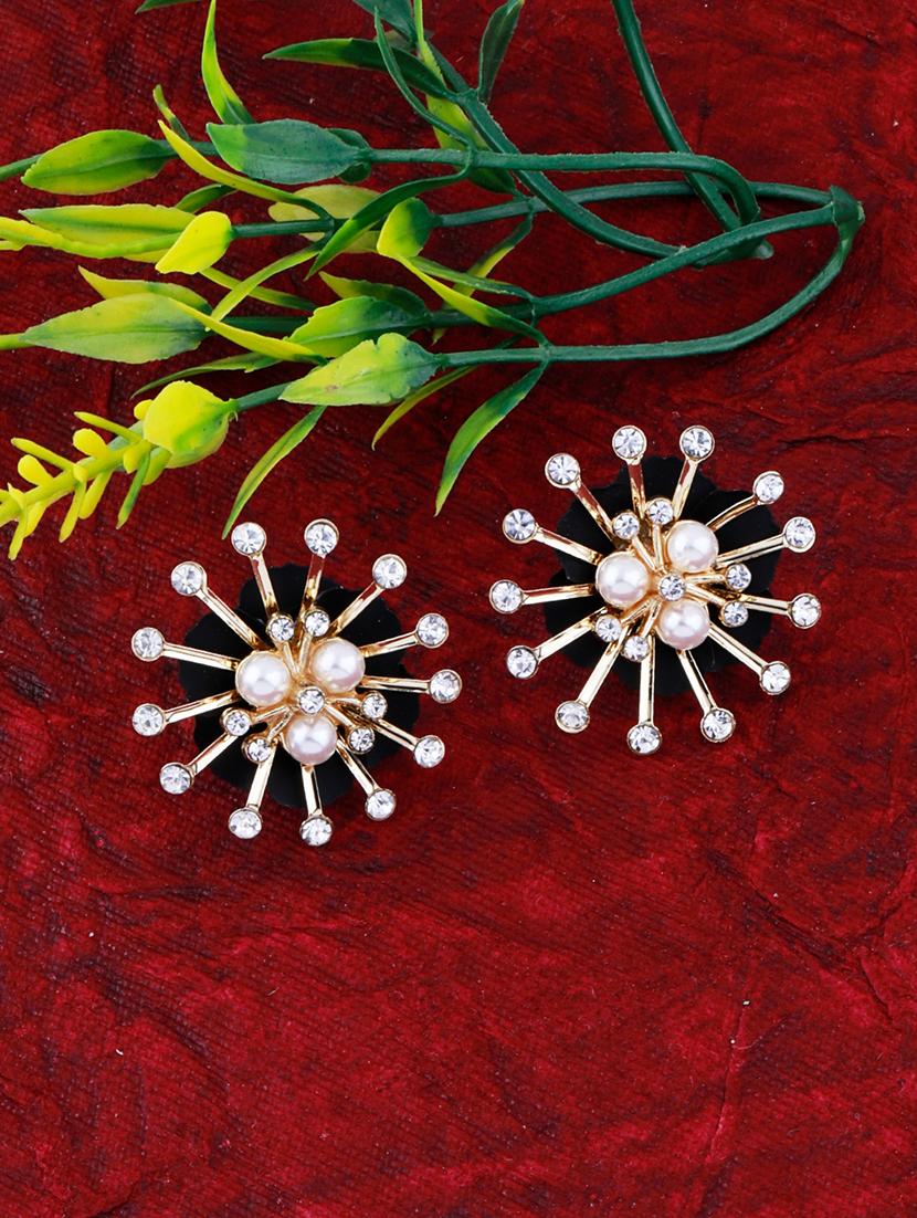 gold metal studs earring - 17393867 -  Zoom Image - 0