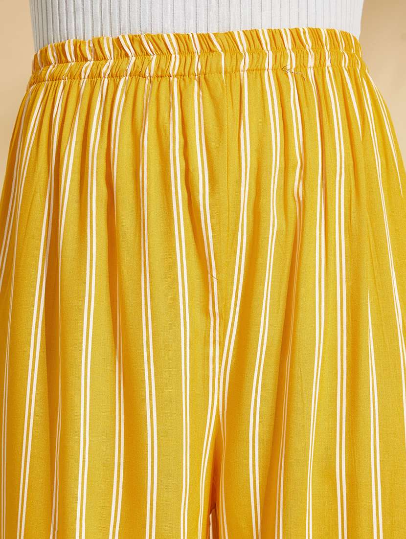 High Rise Striped Palazzo 