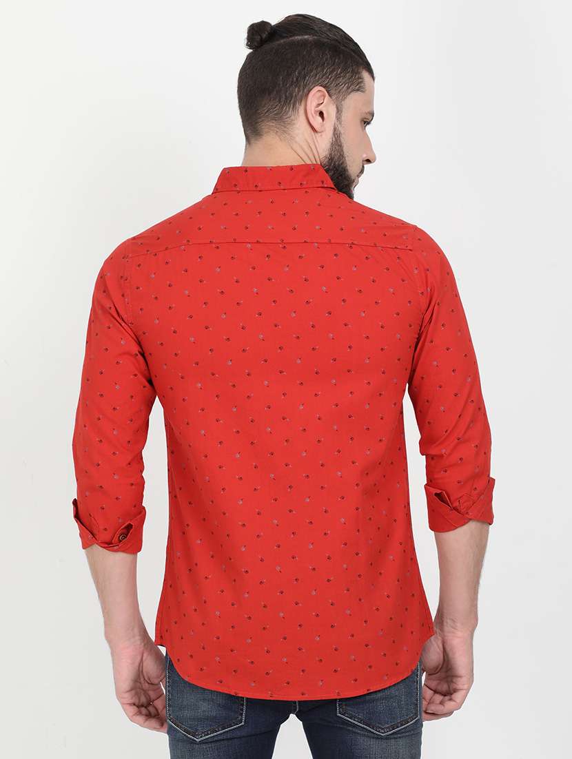 mens micro print casual shirt - 17395845 -  Standard Image - 2