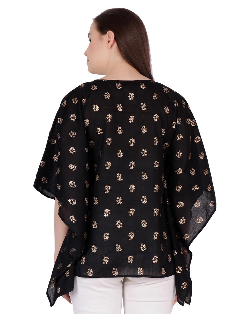 kimono sleeves foil print tunic - 17396001 - Standard Image - 2