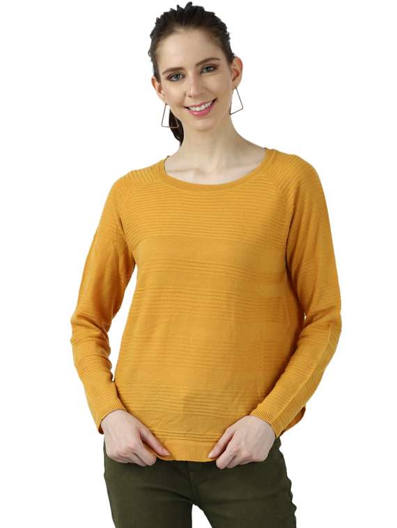 round neck solid pullover