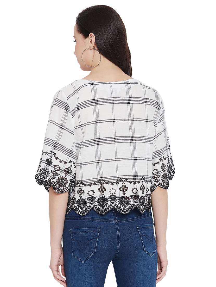 women's crop round neck top - 17396558 -  Standard Image - 2