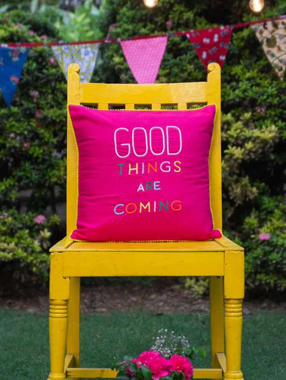 good things are coming cushion cover