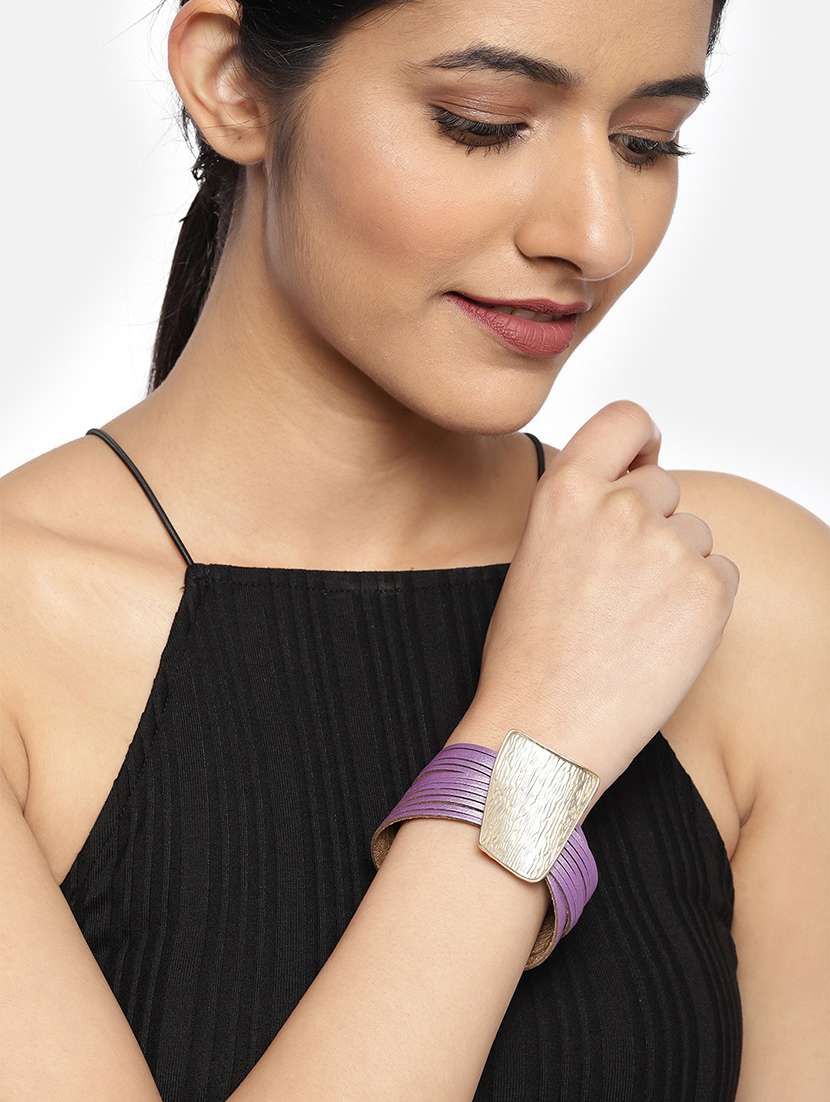 purple metal cuffs bracelet - 17397164 - Standard Image - 2