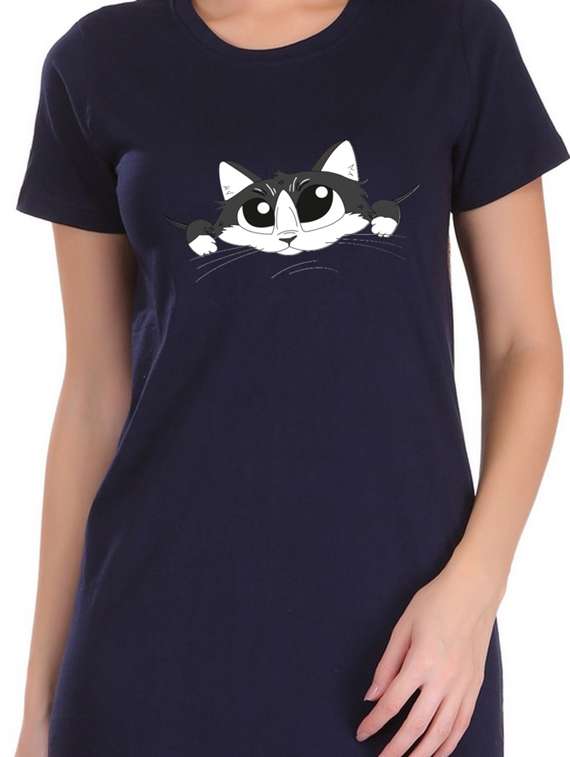 round neck printed t-shirt dress - 17397304 - Standard Image - 2