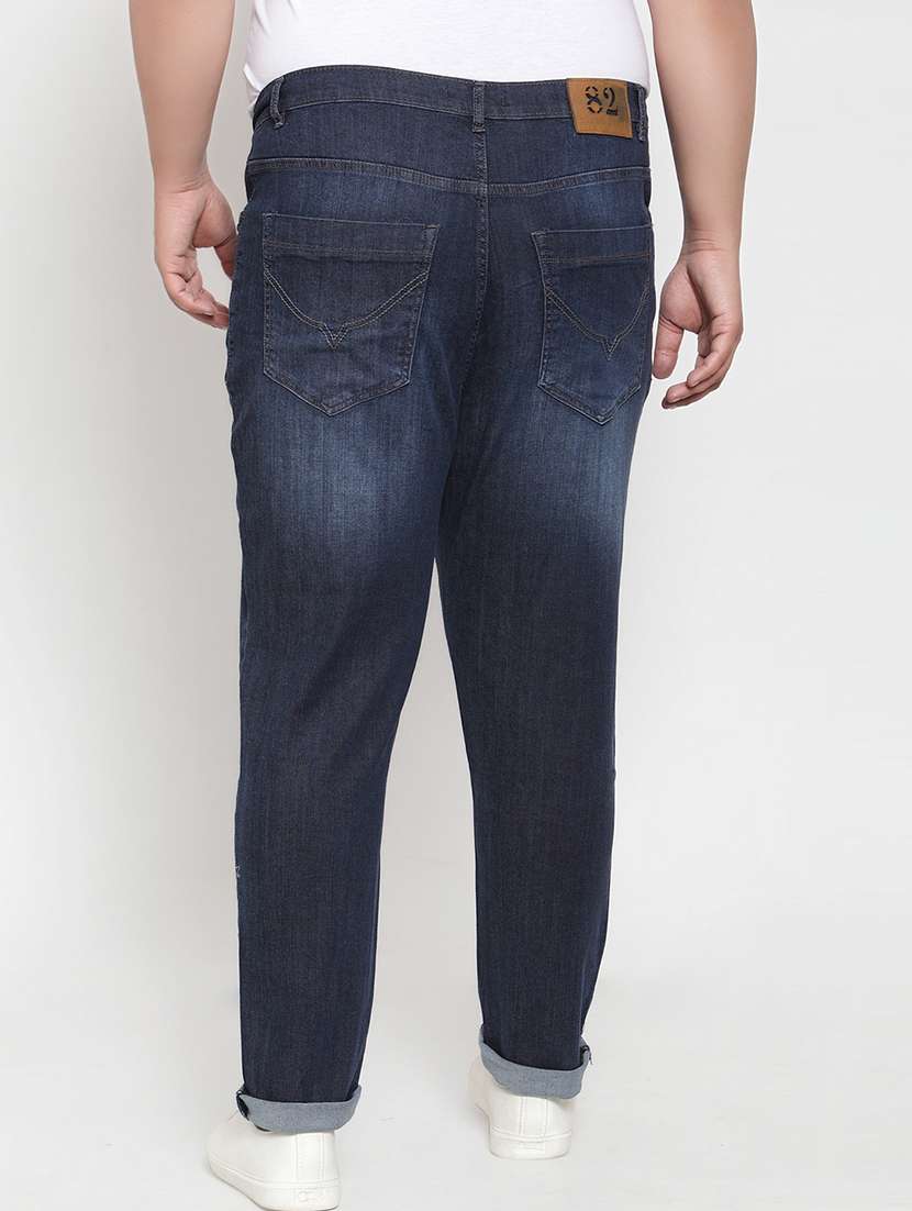 mens plus size slim fit plain jeans - 17397429 -  Standard Image - 2