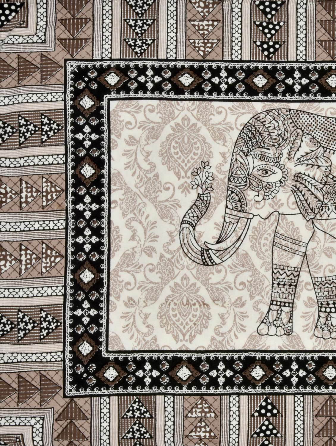  cotton jaipuri print king size bedsheet with 2 pillow covers - 17397755 -  Standard Image - 2