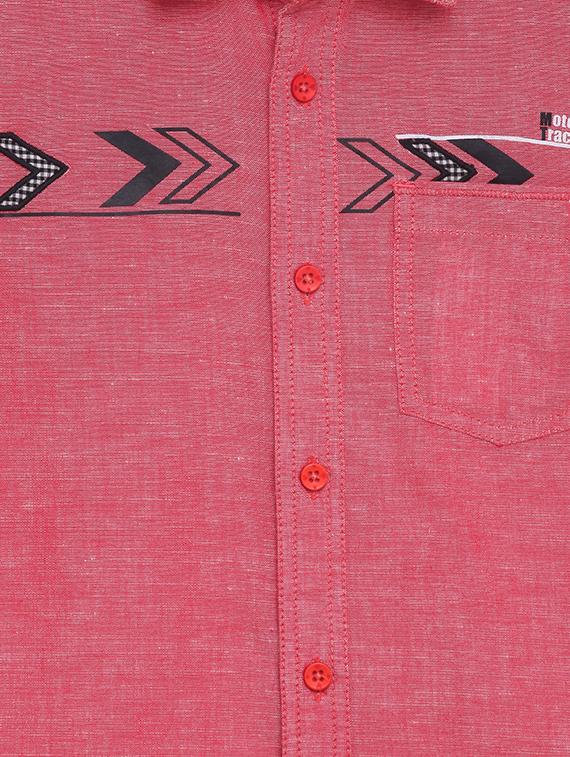 red cotton shirt - 17397837 - Standard Image - 2