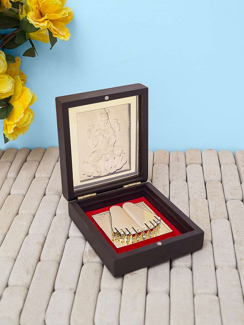 24 ct gold foil laxmi pooja box
