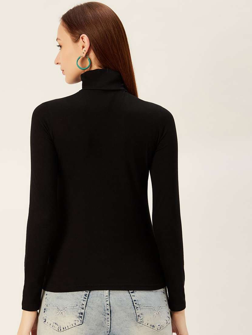 turtle neck solid top - 17401833 - Standard Image - 2