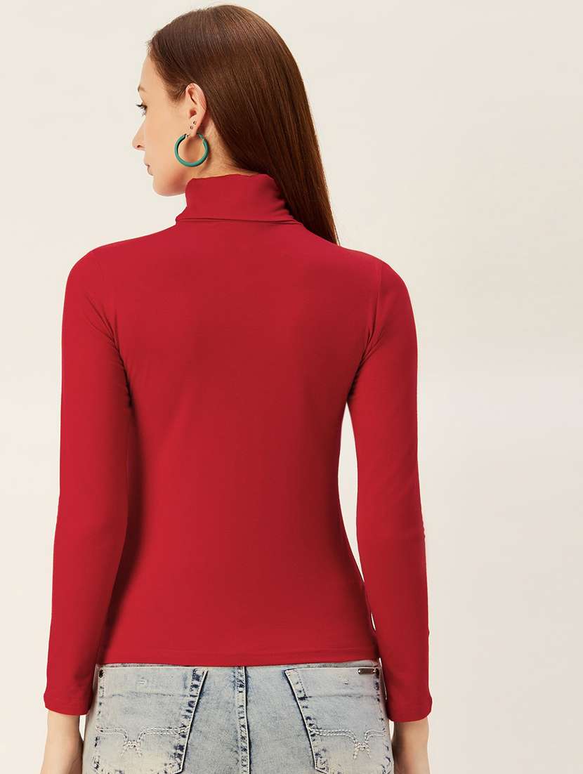 turtle neck solid top - 17401835 - Standard Image - 2