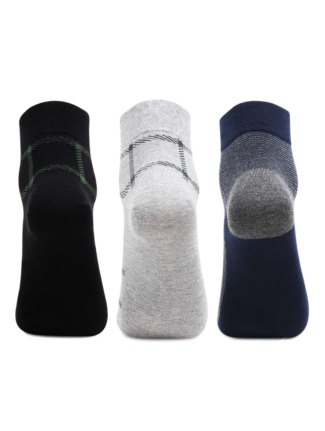 men pack of 3 checkered above ankle length socks - 17403093 - Standard Image - 2