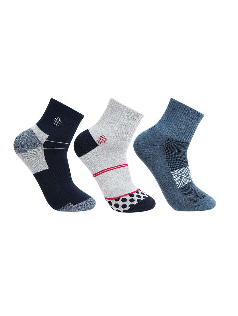 Men Pack Of 3 Printed Above Ankle Length Socks
