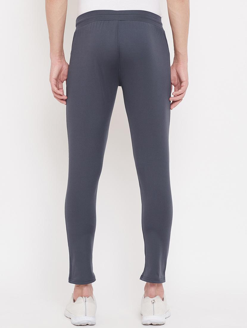 grey solid full length track pant - 17404062 - Standard Image - 2