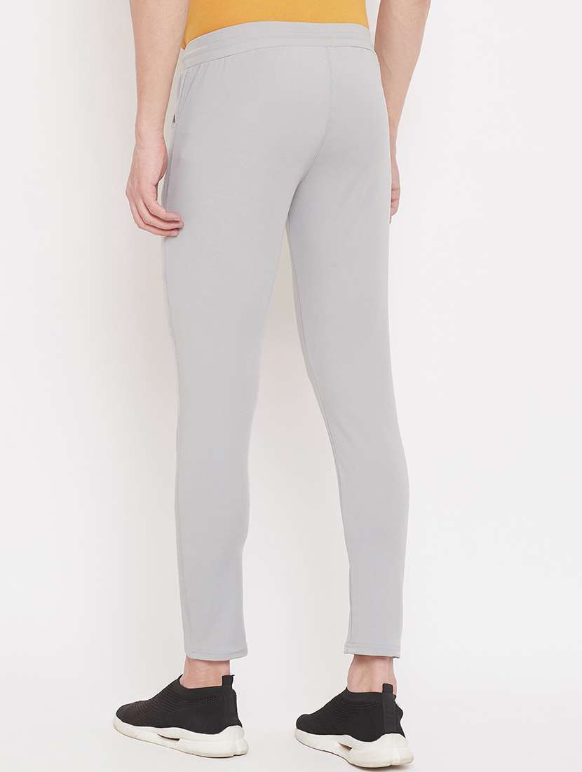 grey solid full length track pant - 17404063 -  Standard Image - 2