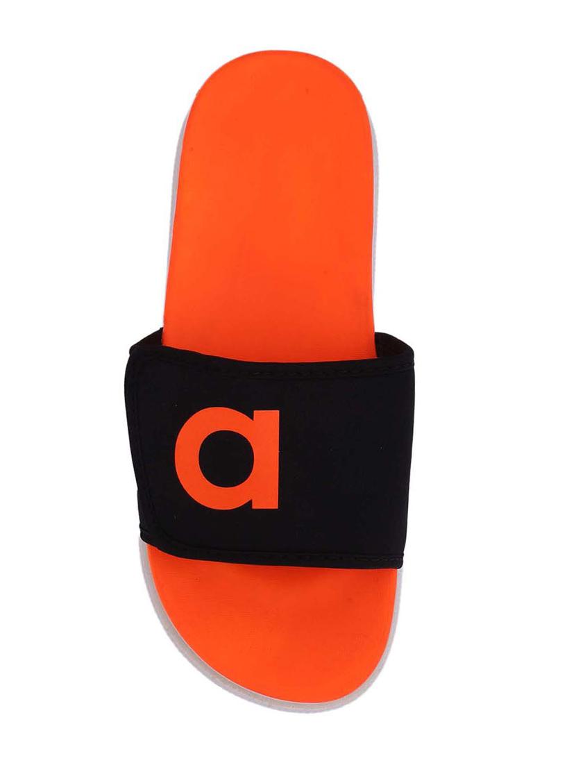 orange faux leather slip on slippers - 17405576 - Standard Image - 2