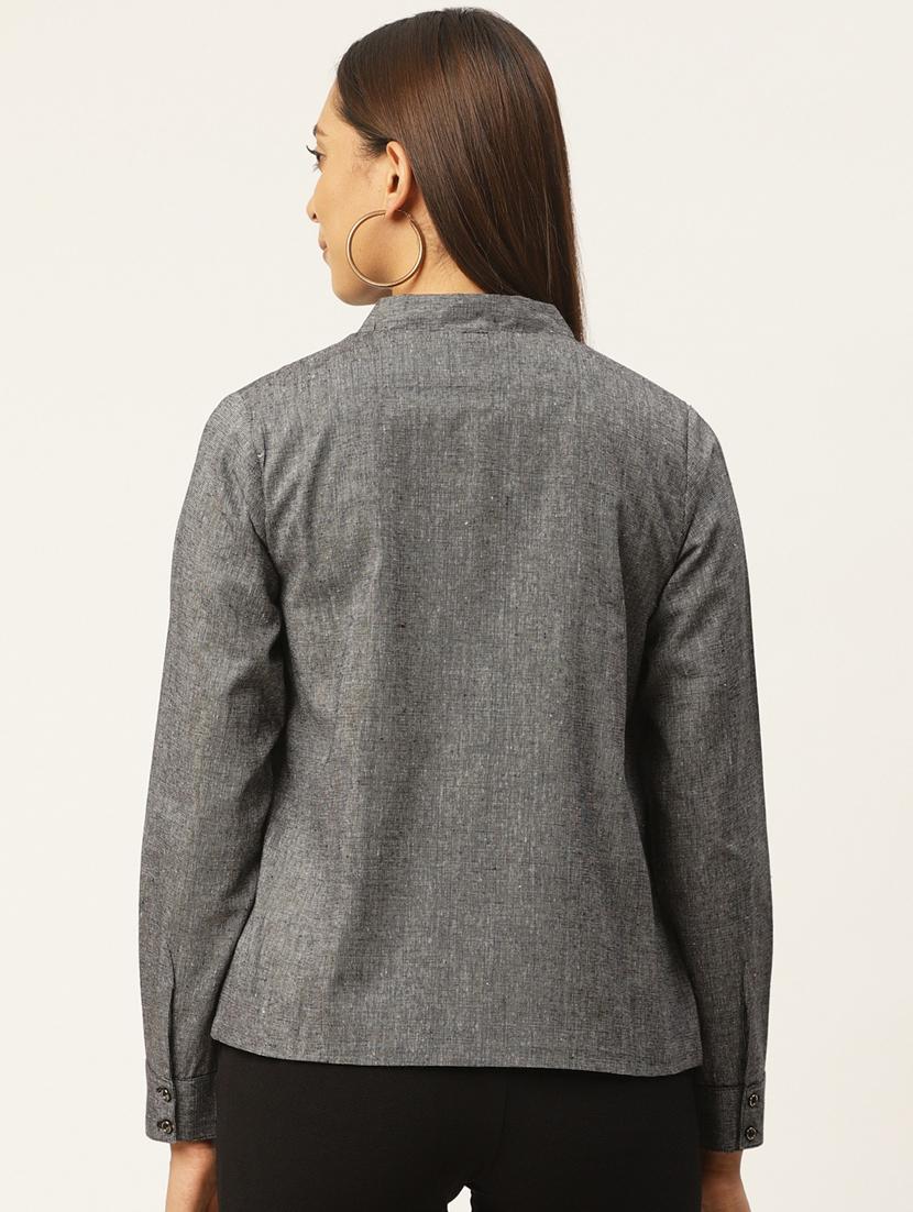mandarin neck formal blazer - 17406027 - Standard Image - 2