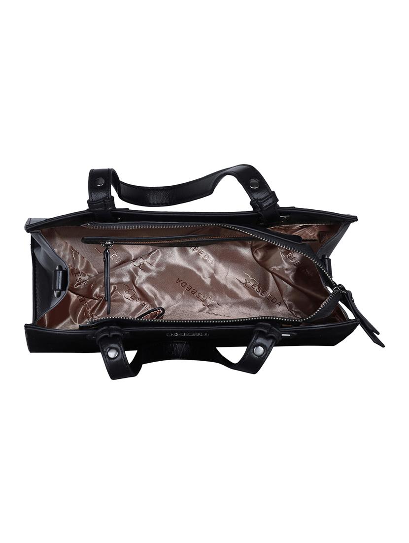 black leatherette (pu) handbag - 17406210 - Standard Image - 2