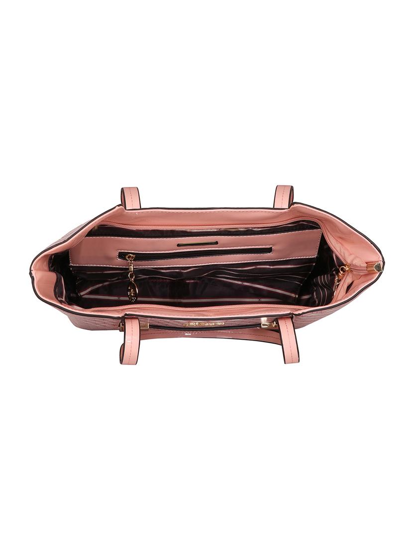 pink leatherette (pu) handbag - 17406214 - Standard Image - 2