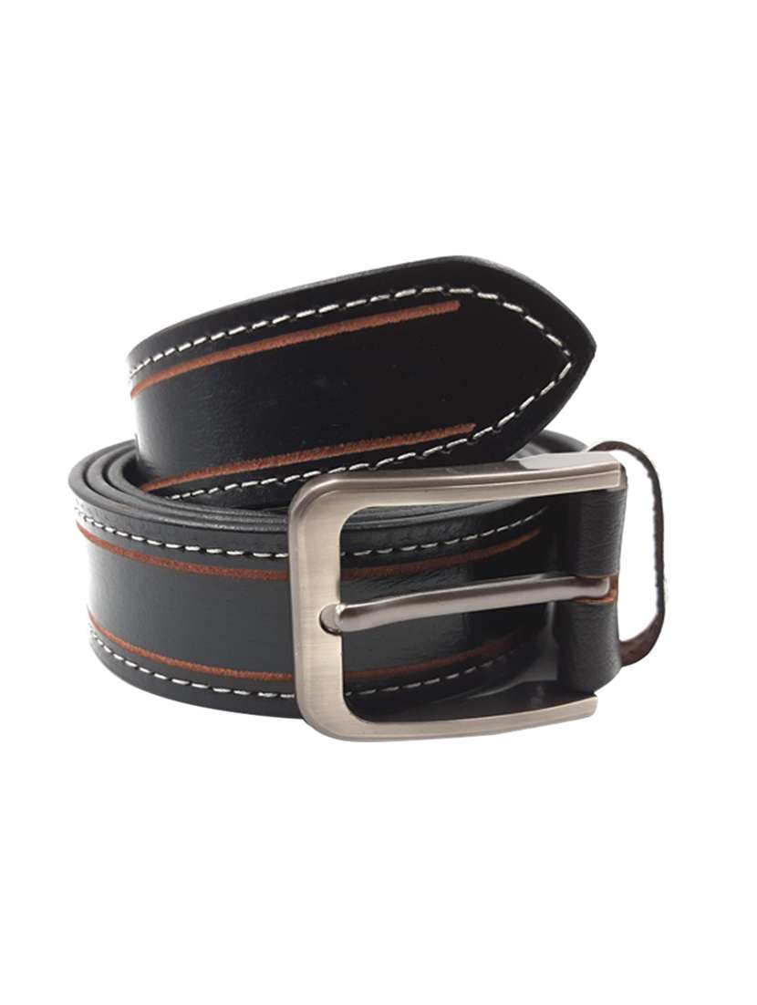black leather belt