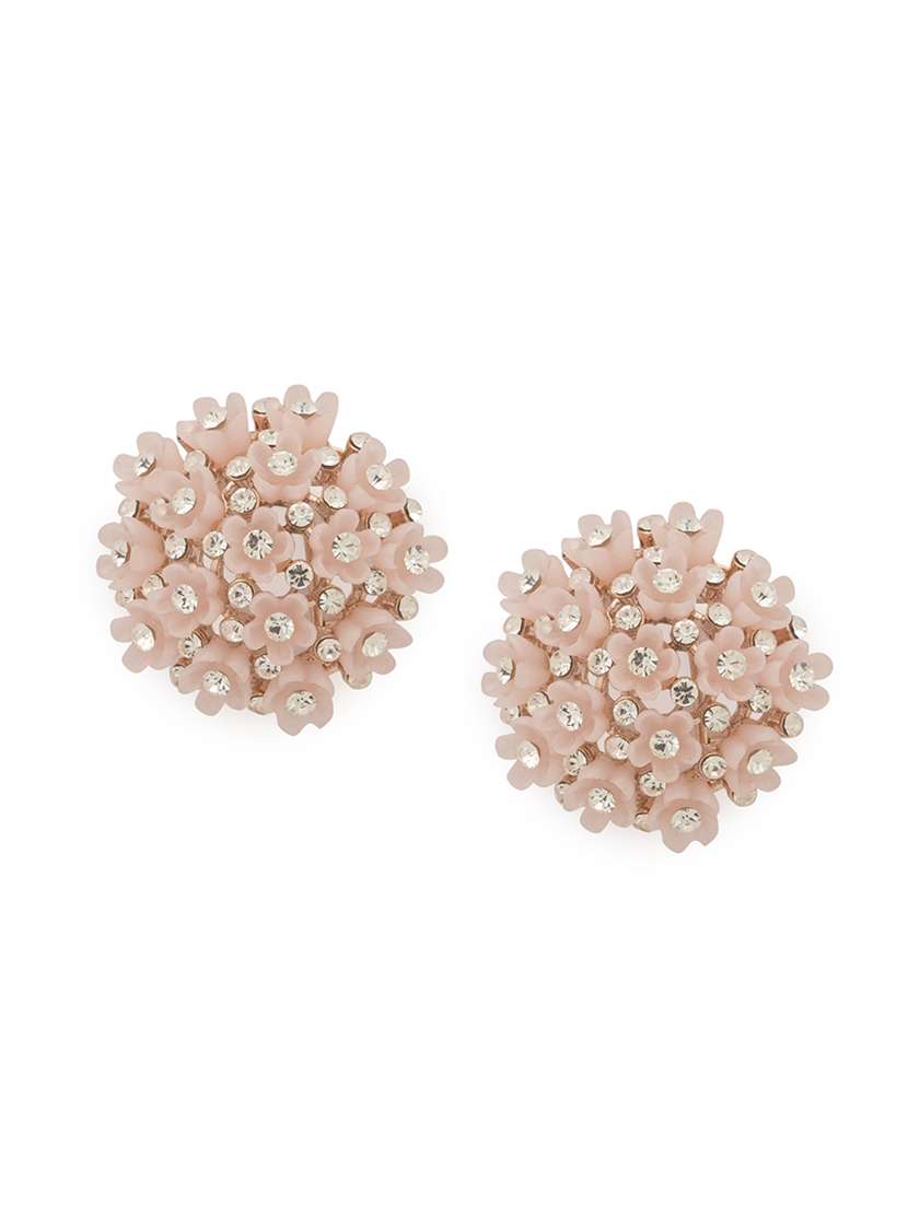 pink metal studs earring