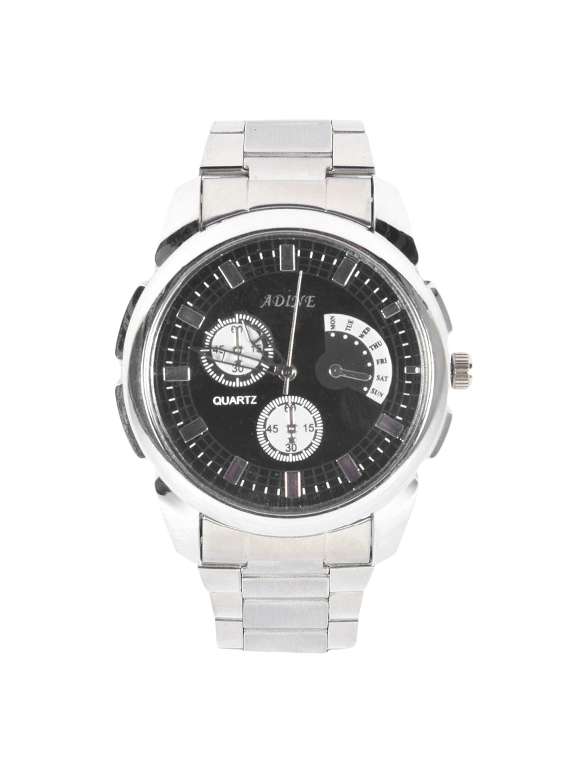 steel analog watch for men