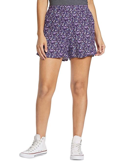 high rise printed shorts - 17408523 - Standard Image - 0