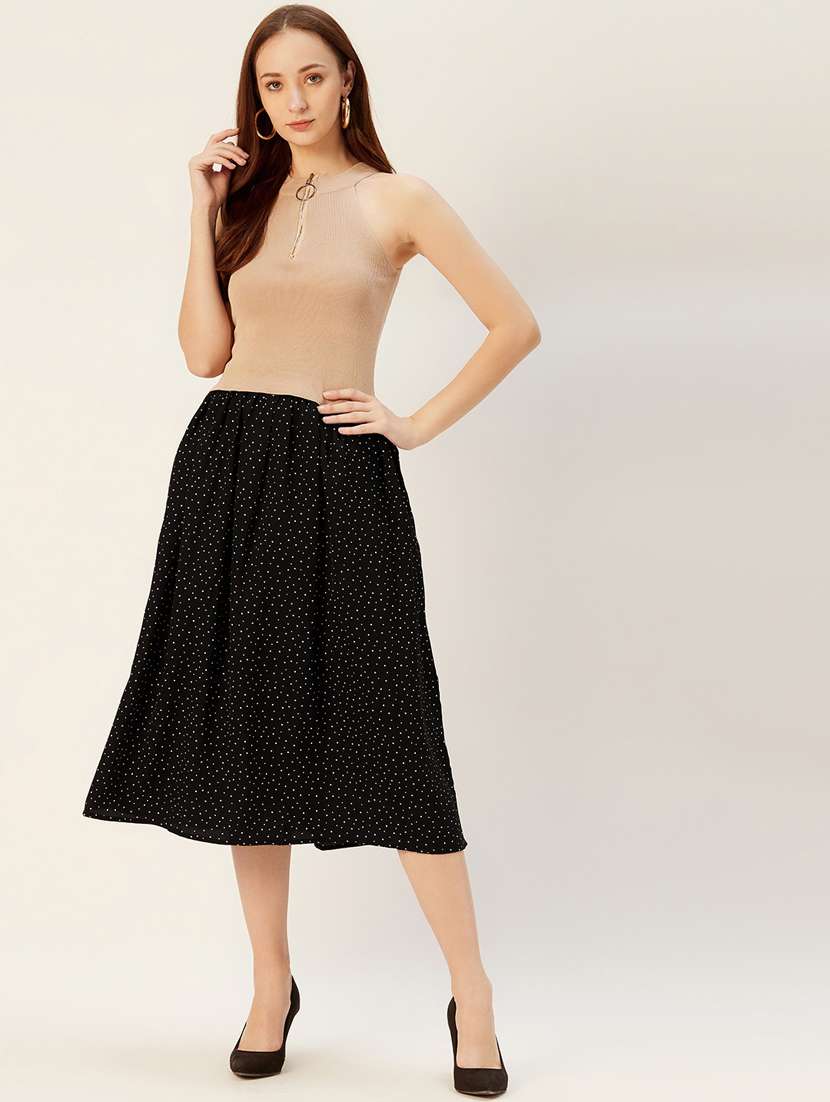 High Rise Polka Dot Skirts 