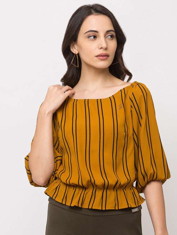 boat neck striped top 