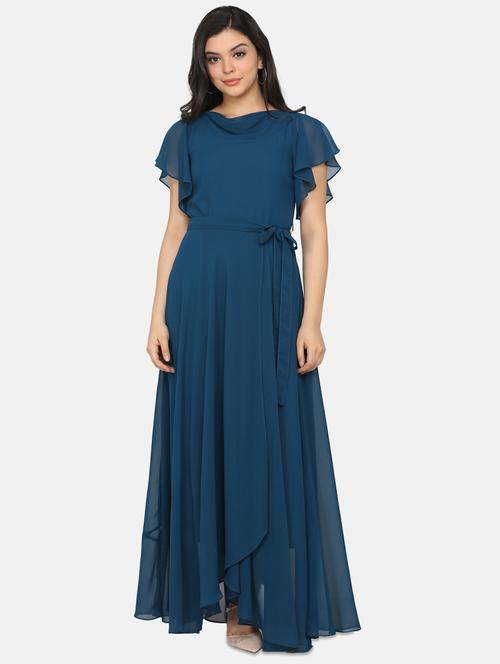 women's fit & flare solid dress - 17411422 -  Standard Image - 0