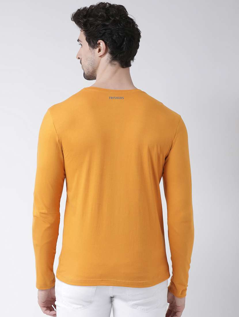 yellow chest print t-shirt - 17411537 -  Standard Image - 2