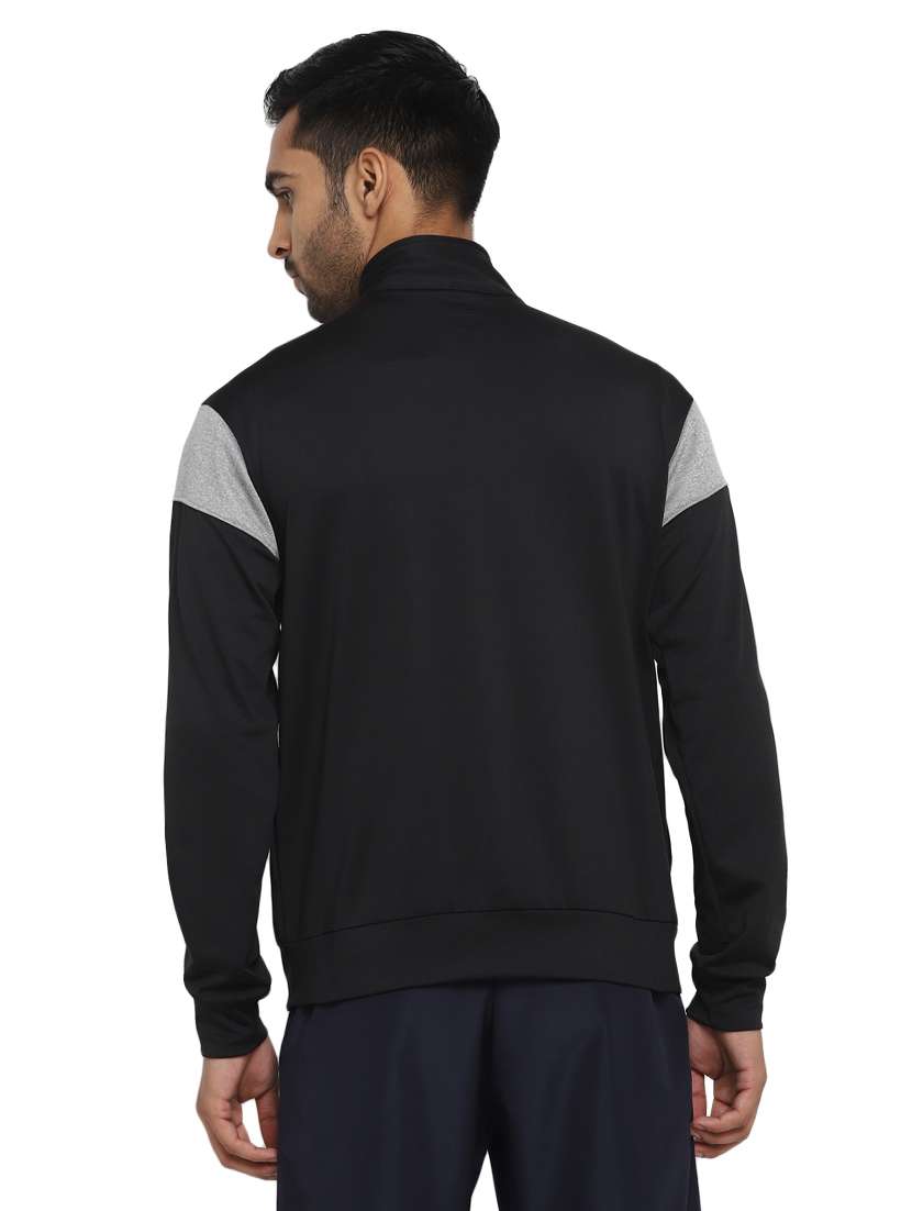 black color block casual jacket - 17411606 -  Standard Image - 2