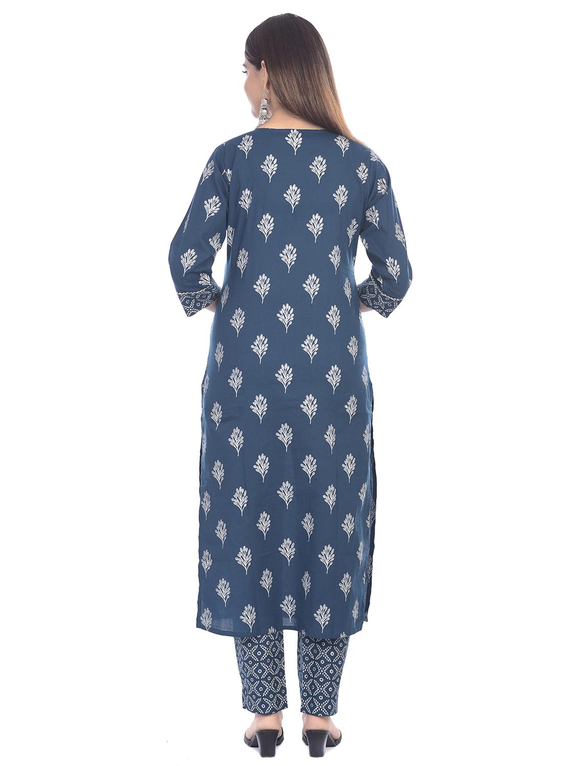 floral kurta pant set with dupatta - 17411711 - Standard Image - 2
