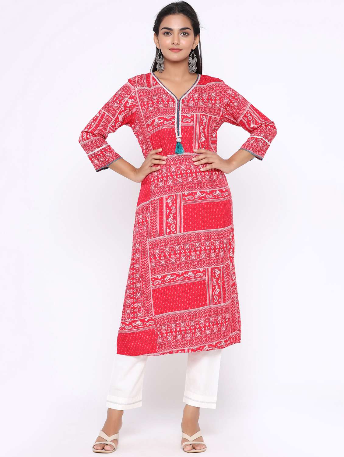 printed kurta pant set