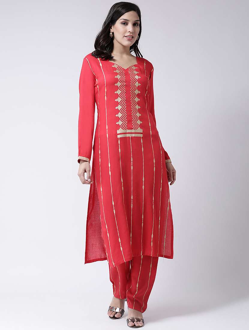 foil print kurta palazzo set
