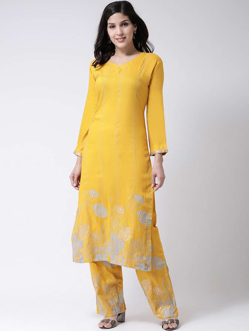 foil print kurta palazzo set