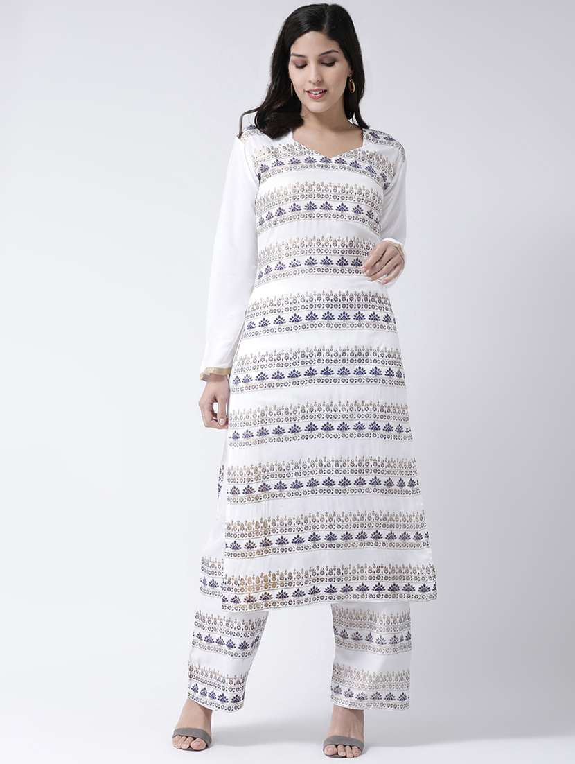 foil print kurta palazzo set