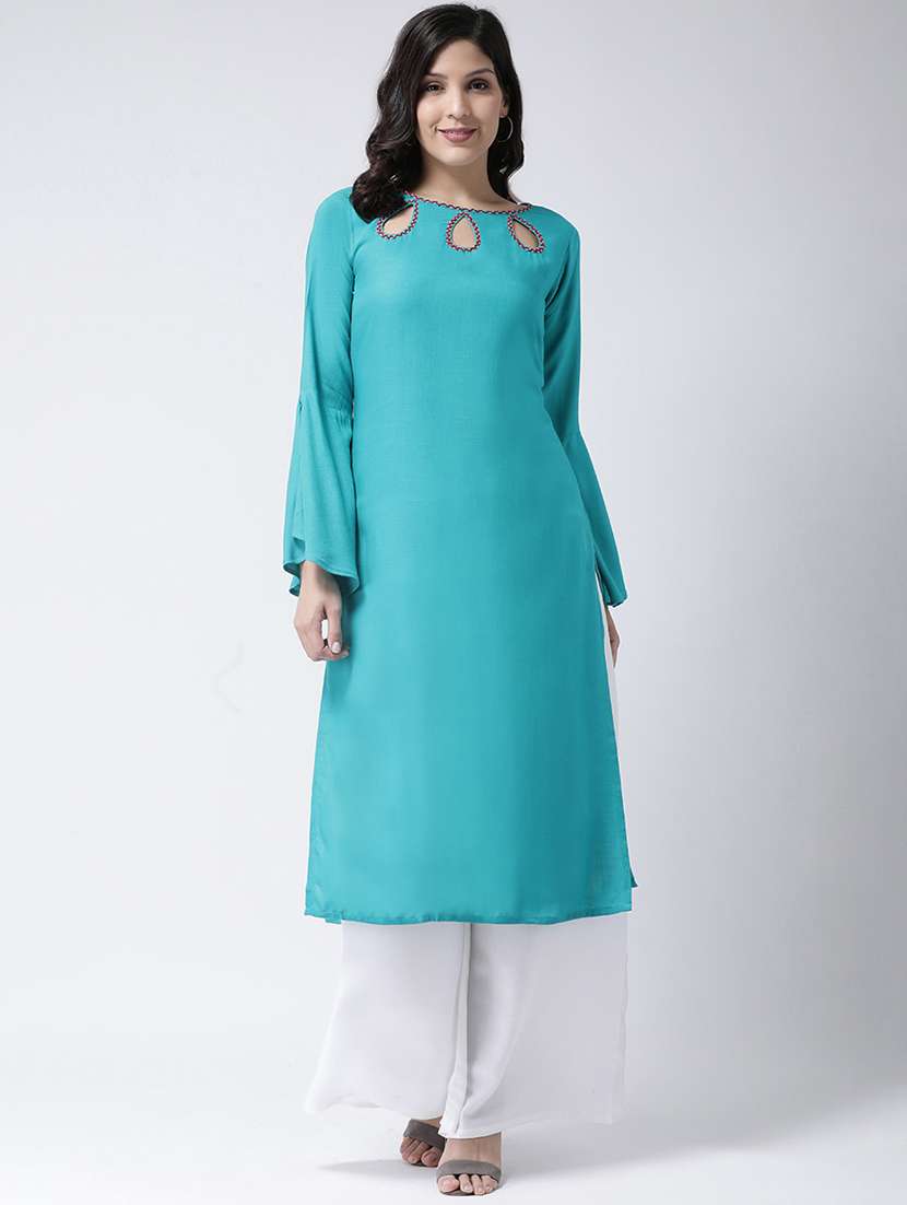 embroidered kurta palazzo set