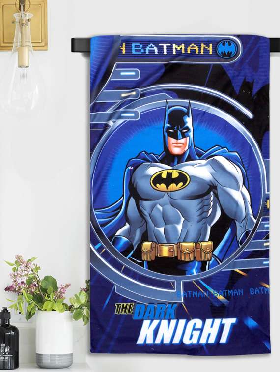   batman knight microfiber printed bath towel for kids 
