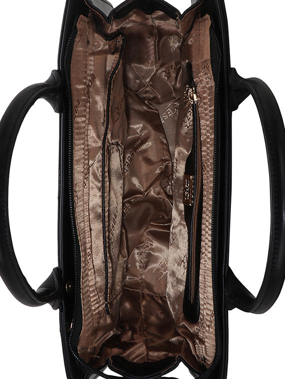 black leatherette handbag - 17415154 - Standard Image - 2