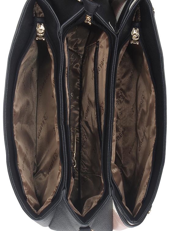 black leatherette handbag - 17415173 - Standard Image - 2