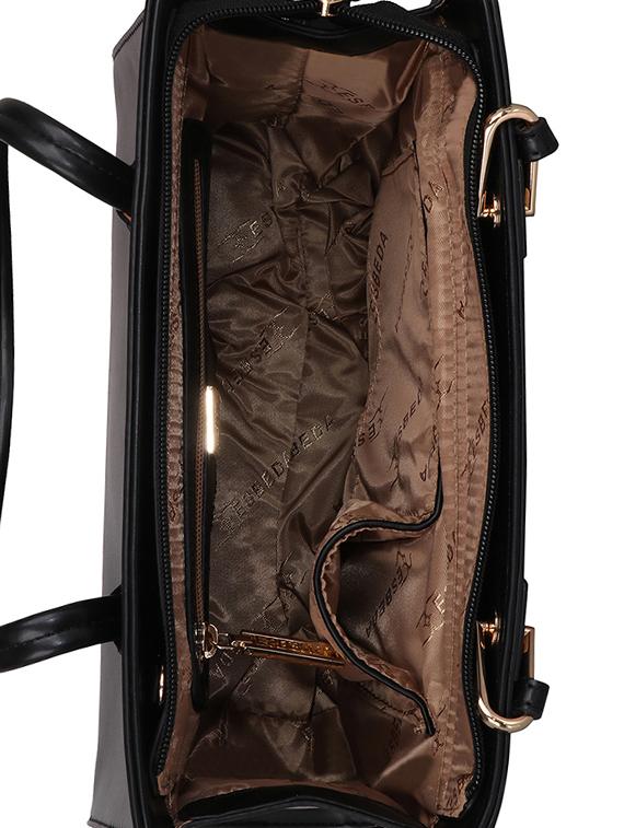 black leatherette handbag - 17415177 - Standard Image - 2