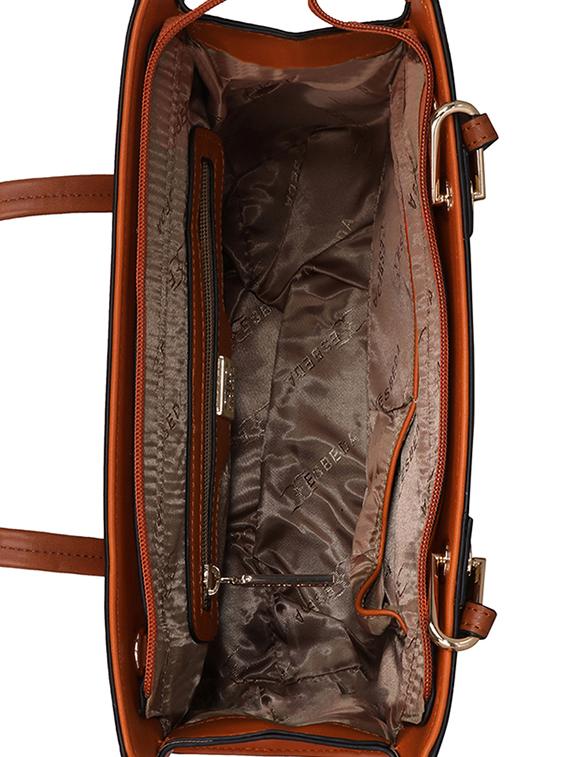 tan leatherette handbag - 17415178 - Standard Image - 2