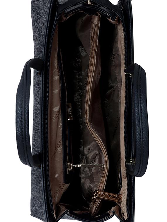 black leatherette handbag - 17415195 - Standard Image - 2