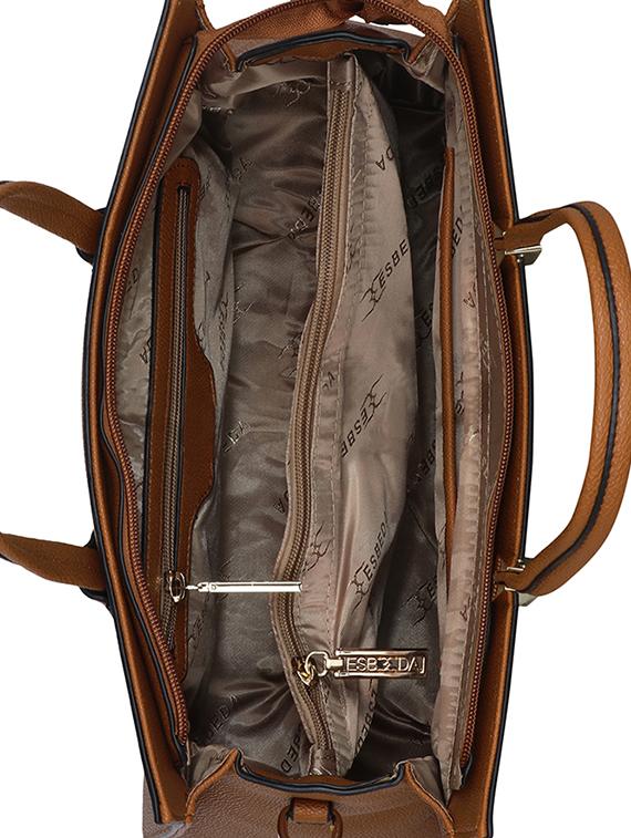 tan leatherette handbag - 17415196 - Standard Image - 2
