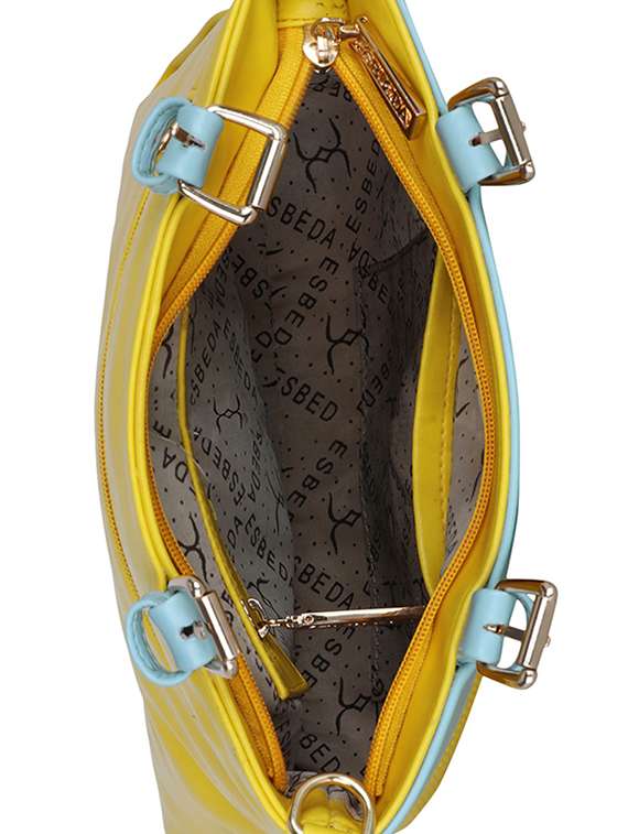 yellow leatherette handbag - 17415209 -  Standard Image - 2