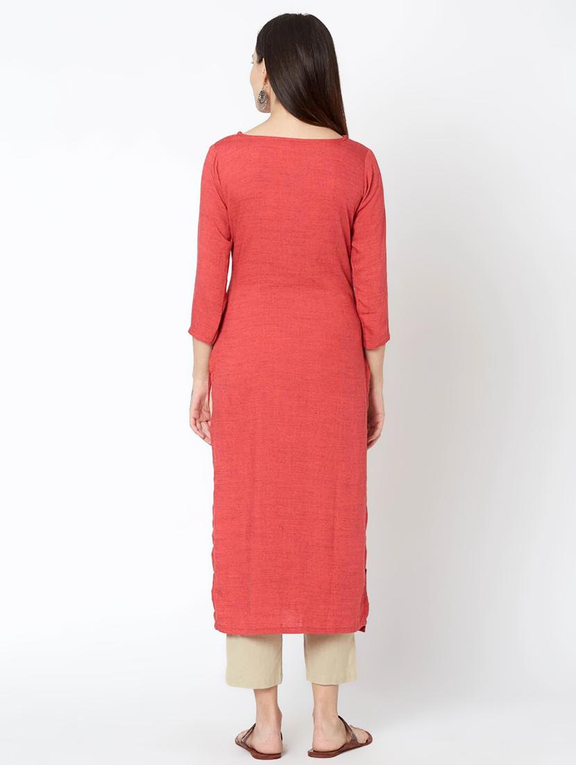 women's straight kurta - 17416051 - Standard Image - 2