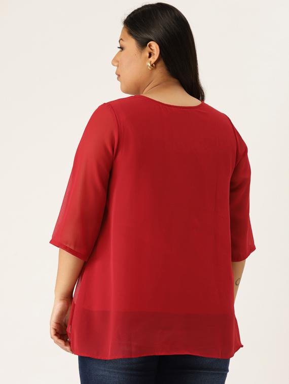 v-neck layered top - 17416763 - Standard Image - 2