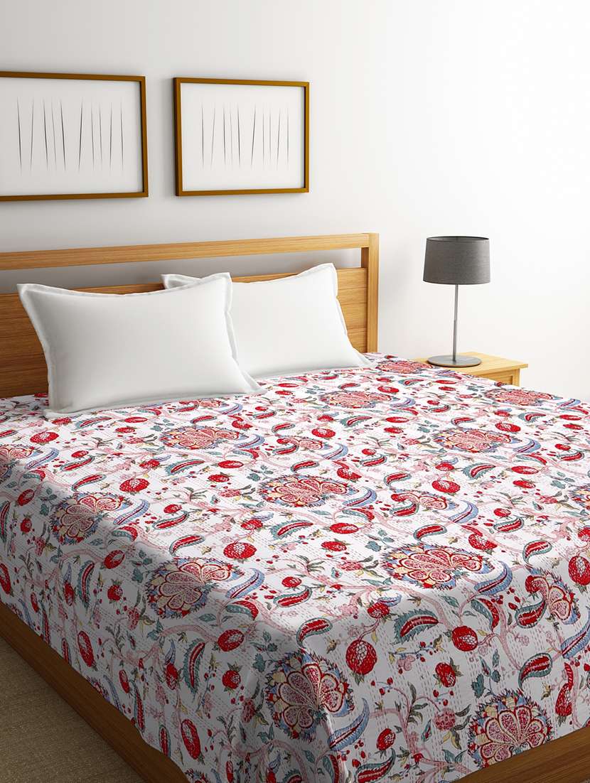  traditional jaipuri kantha double bed cover
